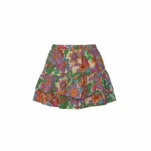 Floral Multicolor Tiered Skirt